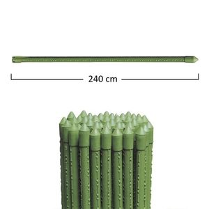 Canne per Piante 240 Cm Verdi Diametro 20 Mm in Acciaio Plastificato, Stecche di Supporto per Piante - Product Image 2