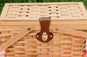 Cesta de <span class=keywords><strong>Picnic</strong></span> para <span class=keywords><strong>4</strong></span> <span class=keywords><strong>Personas</strong></span>, Madera Natural, Ligera, Personalizada, de Paja, en Forma de Corazón, Económica, Desechable, Accesorios - Product Image 6