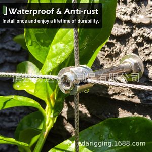 ACEMAKER Wire Trellis <b>System</b> 1/8 Dia 98 Ft Stainless Steel Plant Support Kit for Garden Fence Wall - Product Image 4