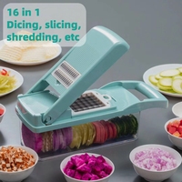 Nieuwe Huishoudelijke Keukenhandleiding Multifunctionele Groentesnijder Plastic Aardappelsnippers Gesneden Gesneden Wortelreepjes Knoflook In Blokjes