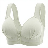 Soutien-gorge sans armatures à fermeture avant post-opératoire, respirant, dos en U fin, rembourré doux, couvrance complète, effet push-up, facile à enfiler, confort optimal pour seniors