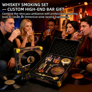 Kit de fumage de cocktails personnalisé sur le thème du <span class=keywords><strong>jazz</strong></span>, accessoires de luxe pour fumer le whisky, kit d'<span class=keywords><strong>infusion</strong></span> portable adapté aux bars - Product Image 4