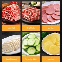 Pemotong Daging Semi-Otomatis 9 inci, Pisau 220mm, Ketebalan Potong 0-13mm, Pemotong Makanan Komersial untuk Deli