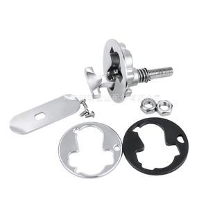 Cerradura de Piso con Manija de Acero Inoxidable 316 con Anillo de Tracción, Cerradura de Pestillo Redonda con Acabado Pulido para Yate Marino, Nueva Condición, para Techo Bimini - Product Image 4