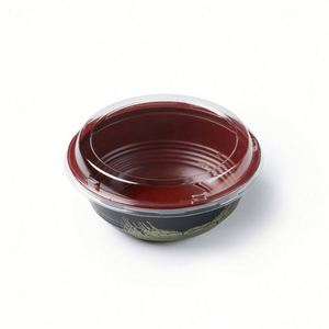 Conteneur alimentaire jetable transparent avec couvercle, personnalisable avec logo, pour salades, en plastique - Product Image 1