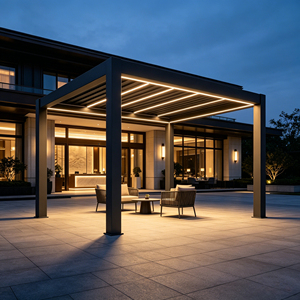 Toldo de Aluminio Motorizado para Exteriores, Ajustable, con Ventilación, Totalmente Impermeable e Inteligente, para las Cuatro Estaciones - Product Image 6
