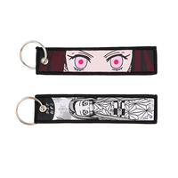 100 modèles de porte-clés promotionnels de mode, brodés, thème Anime, jeux vidéo, voitures, pour sacs à dos, accessoires et ornements