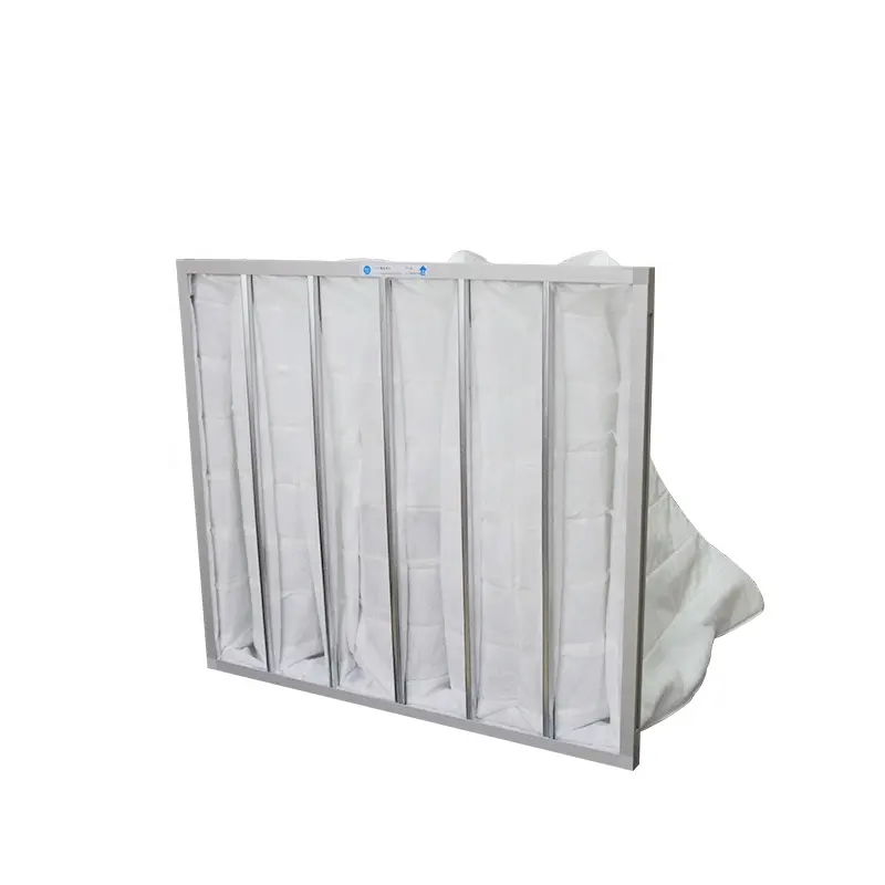 AHU çanta filtresi G4 F5 F6 F7 F8 Synthetic sentetik elyaf cep HVAC hava filtresi