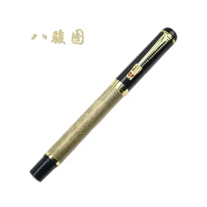 Smooth ink pen luxury customized metal signature roller tip ball pen 0.5mm with custom logo