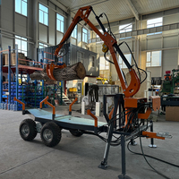 Meilleure Vente Remorque Forestière Remorquable 4x4 pour Quad et VTT, Chargeur de Grumes pour Tracteur Agricole