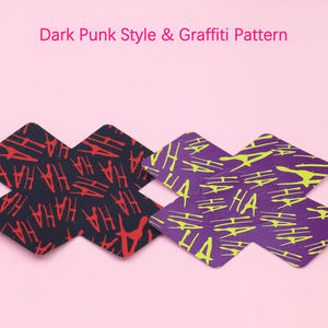 Cubiertas de pezón reactivo UV estilo punk oscuro desechable de múltiples formas <span class=keywords><strong>para</strong></span> mujer, ropa de fiesta <span class=keywords><strong>para</strong></span> discoteca - Product Image 4