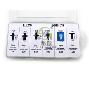 HE26 100Pcs Door Trim Clips Kit Plastic Nylon Push Type Retainer For Car Panel Bumper Wheel Arch - Product Image 4
