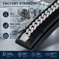 Bracelet gourmette cubaine de luxe en gros pour hommes, pavé de zircone cubique, fait main, 12 mm, chaîne hip-hop bling-bling