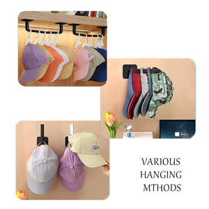 Pas de perceuse adhésif métal chapeau crochets pour <span class=keywords><strong>mur</strong></span> stockage organisateur support pour salon salle de bain et armoire pour sac de rangement - Product Image 4