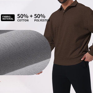 Polo a Maniche Lunghe Vintage di Alta Qualità in Cotone e Poliestere per <span class=keywords><strong>Uomo</strong></span>, <span class=keywords><strong>Senza</strong></span> <span class=keywords><strong>Cappuccio</strong></span>, Abbigliamento Casual - Product Image 6