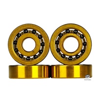 Gold Titanium Rust-free Overlap 11-Ball Si3N4 Micro Ball 608 627 Inline Quad Speed Skate Hybrid Ceramic Bearings Rodamientos