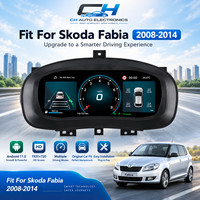 Pour Skoda Fabia 2008-2014, tableau de bord numérique LCD 12,3 pouces, compteur de vitesse, remplacement plug and play