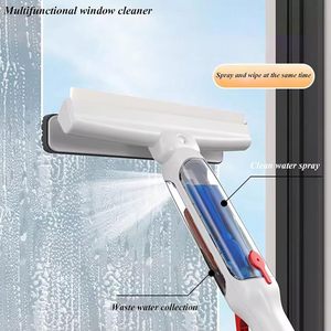 Long Handle Two Head Plastic Window Cleaner with Soap Dispensing <b>Shower</b> <b>Squeegee</b> and Spray for Window Cleaning - Product Image 2