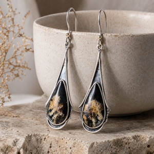 Orecchini a forma di fiore con texture colorata, gioielli retrò da donna, idee regalo - Product Image 6