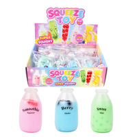 Jouet anti-stress en forme de biberon en gel TPR avec billes, simulation de bouteille de boisson, souple et compressible, pour la vente en gros