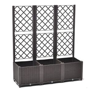 <span class=keywords><strong>Fioriera</strong></span> Rialzata Rettangolare da Giardino con Grigliato <span class=keywords><strong>per</strong></span> Piante Rampicanti - Product Image 1