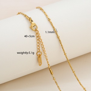Collana da Donna in Stile Europeo e Americano con Catena a Maglie e Ciondolo, Placcata in <span class=keywords><strong>Oro</strong></span> 18K, Regalo Fai-da-Te Fatto a Mano - Product Image 4