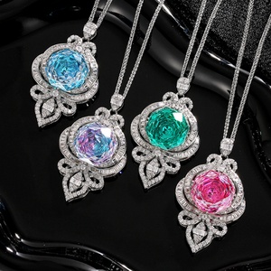 Delicate Jewelry Elegant Eco-friendly <b>Copper</b> Pink Dragon Fruit Cubic Zirconia Beautiful Pendant Necklace for Girls Gift Giving - Product Image 6