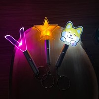 Mini porte-clés lumineux LED en acrylique, stylo-lampe clignotant, cadeau promotionnel, pendentif lumineux pour concert et événement