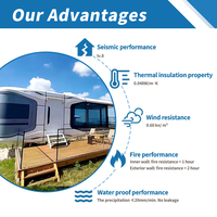 Maison capsule spatiale imperméable et résistante aux intempéries, maison mobile modulaire préfabriquée pour les parcs nationaux et les zones montagneuses
