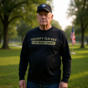 Camiseta de manga larga Grumpy Old Vet, veterano militar, hago lo que quiero - Product Image 3