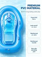 Bouée gonflable en PVC en forme de requin avec pistolet à eau pour enfants, jouet aquatique à chevaucher pour jeux en extérieur, anneau de natation