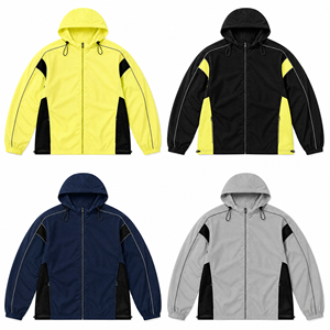 XINHUI Mens Hooded Full-Zip Color-Block <b>Track</b> <b>Jacket</b> Reflective Training <b>Jacket</b> Custom OEM ODM Wholesale Bulk Factory - Product Image 6