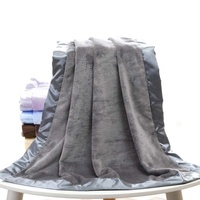 Couverture en polaire pour bébé super douce à motif solide en gros Jeté tricoté de qualité avec impression personnalisée pour l'hiver