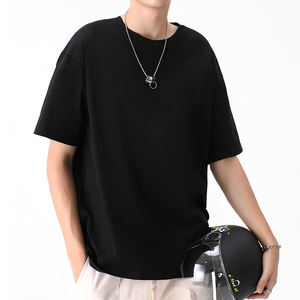 Maglietta Hip Hop a girocollo lavorata a <span class=keywords><strong>maglia</strong></span> di moda Casual su misura bianca con stampa 3D T-Shirt corta oversize lavata da <span class=keywords><strong>uomo</strong></span> - Product Image 2