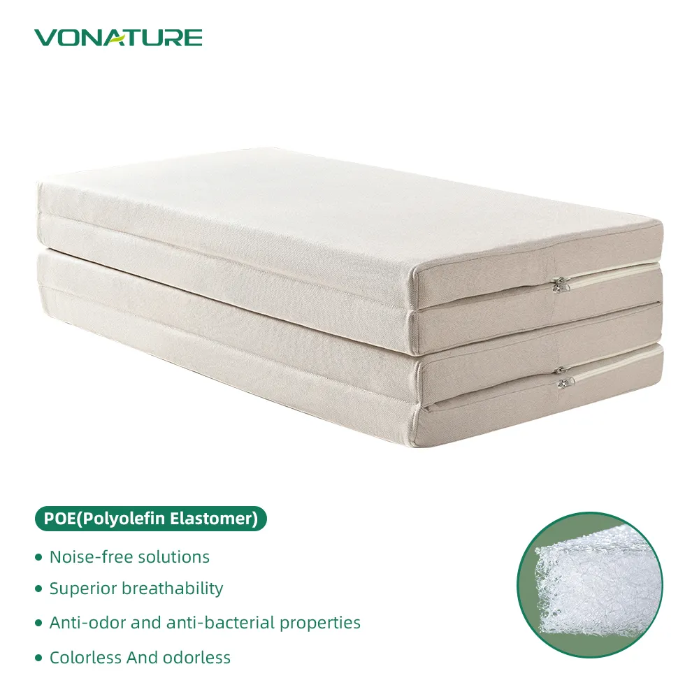 Manual Foldable Mattress Easy to Use and Store Washable Clean