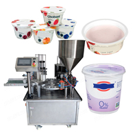 Machine de remplissage et de scellage automatique de gobelets rotatifs, bonne qualité, prix bas, personnalisable pour l'eau, la crème, le yaourt