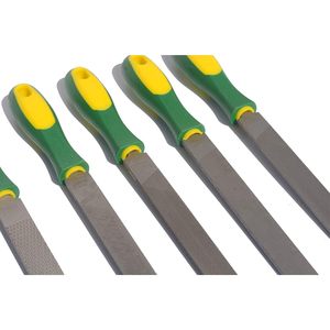 ASNOEMY Heavy Duty 8 \ "fai da te in acciaio ad alto tenore di carbonio con manici in gomma lima in metallo piatto per legno metallo plastico