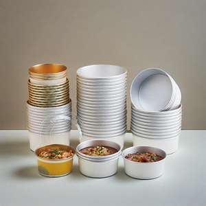 1100ML 1300M Bol à soupe jetable en aluminium de qualité alimentaire de la plus haute qualité avec couvercle - Product Image 5