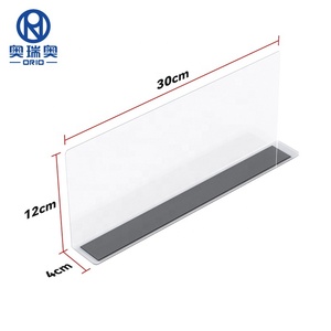 <span class=keywords><strong>Séparateur</strong></span> d'<span class=keywords><strong>étagère</strong></span> de supermarché avec bande magnétique, en PET, haute transparence, pour magasins de détail - Product Image 3