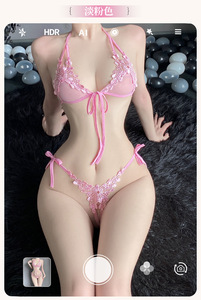 Women <b>Sexy</b> Lingerie <b>Set</b> Lace Trim See Through Plus Size Bra Thong <b>Set</b> - Product Image 4