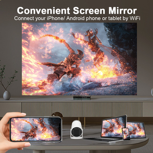 Proyector de Video Portátil Inteligente con Pantalla de Espejo LED WiFi Inalámbrico de 720P para HY300 Pro Mini Stand, Sistema de Sonido Estéreo - Product Image 3