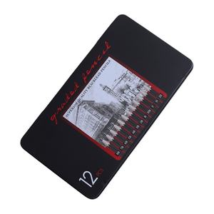 2H-8B Kit <span class=keywords><strong>de</strong></span> <span class=keywords><strong>dessin</strong></span> <span class=keywords><strong>de</strong></span> 12 pièces ensemble <span class=keywords><strong>de</strong></span> crayons à croquis boîte en fer blanc portable crayons en graphite pour artistes débutants adultes adolescents fournitures d'art - Product Image 5