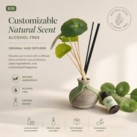 Diffuseur de parfum artisanal en terre cuite, aspect esthétique, 5x7cm, avec huile naturelle, pour la décoration de la salle de bain et de la table de chevet