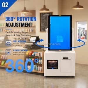 Système de point de vente tout-en-un WUXIN I5-<span class=keywords><strong>3</strong></span>ème génération à double écran avec Bluetooth 5.2 WiFi6 NFC <span class=keywords><strong>pour</strong></span> caisse enregistreuse de supermarché - Product Image 2
