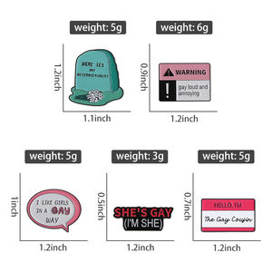 LGBT骄傲珐琅别针酷儿和欣欣向荣的声明胸针翻领徽章彩色金属珠宝给朋友的礼物 - Product Image 6