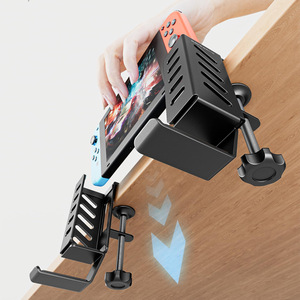 Organizer Laterale per Scrivania <span class=keywords><strong>da</strong></span> Ufficio, Porta Laptop in Acciaio Salvaspazio, Accessorio Multifunzione, Supporto per Tastiera - Product Image 1