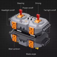 Cada C61056 Véhicule d'ingénierie télécommandé City DIY RC Bulldozer lourd en briques Jouets pour enfants Cadeau Ensembles de blocs de construction
