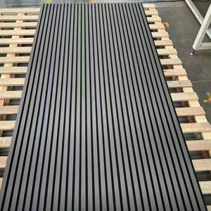 Panneau Mural Décoratif Acoustique Élégant en MDF Placage Bois 3D, Onde Flexible Courbe Ondulée Canelée - Product Image 5