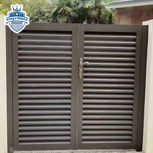 Dernier Design moderne allée automatique en <span class=keywords><strong>aluminium</strong></span> persienne en acier porte d'entrée motorisée balançoire pour maison et jardin extérieur - Product Image 2