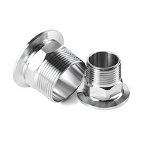 Raccord rapide hexagonal en acier inoxydable sanitaire 304 avec pince à fil externe et connexion femelle à filetage interne pour tube